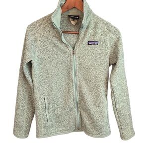 Patagonia Light Mint Green Full-Zip Fleece Jacket